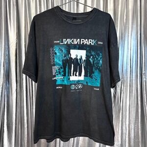 Linkin Park From Zero World Tour 2025 Washed Black Band Tee